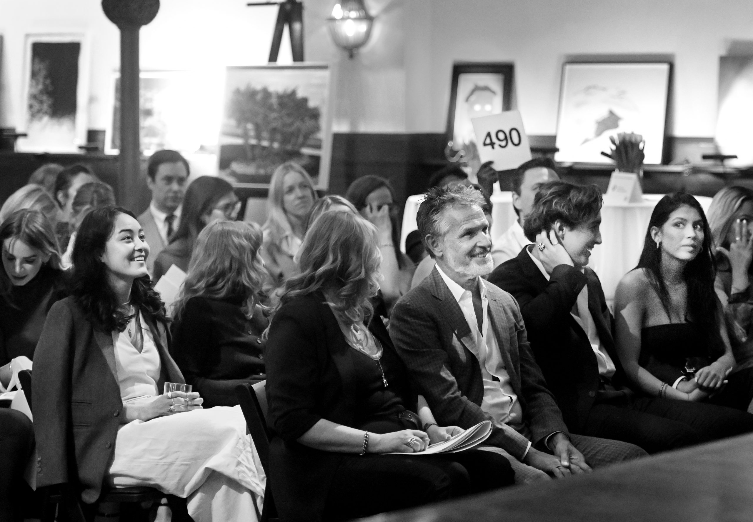 Group of young adults having fun at event